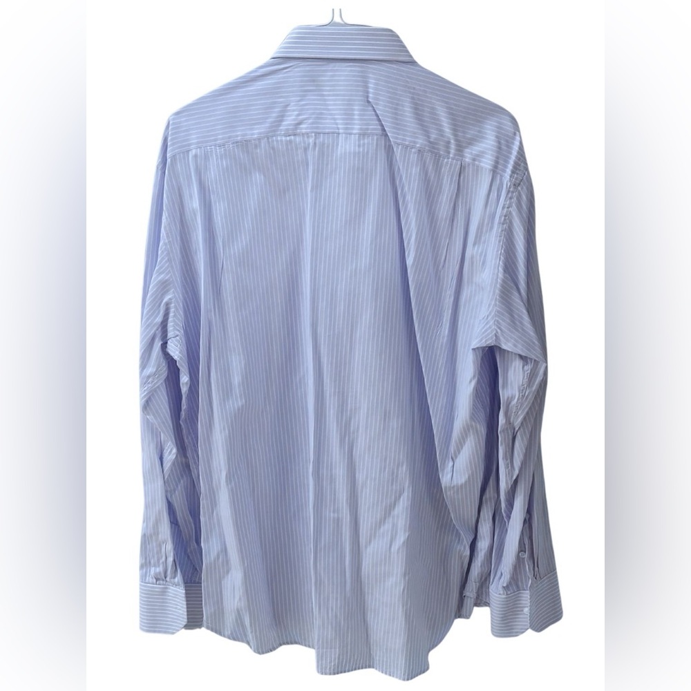 Canali Light Blue, White and Purple Striped Dress Shirt 👔 - Picture 8 of 8
